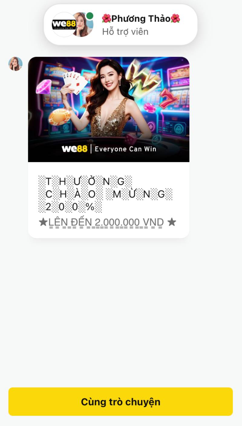 Ho tro nguoi choi trai nghiem thuc te we88