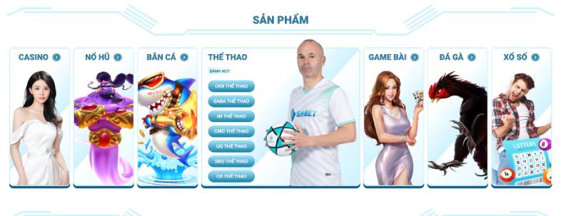 Kho san pham trai nghiem nguoi choi shbet