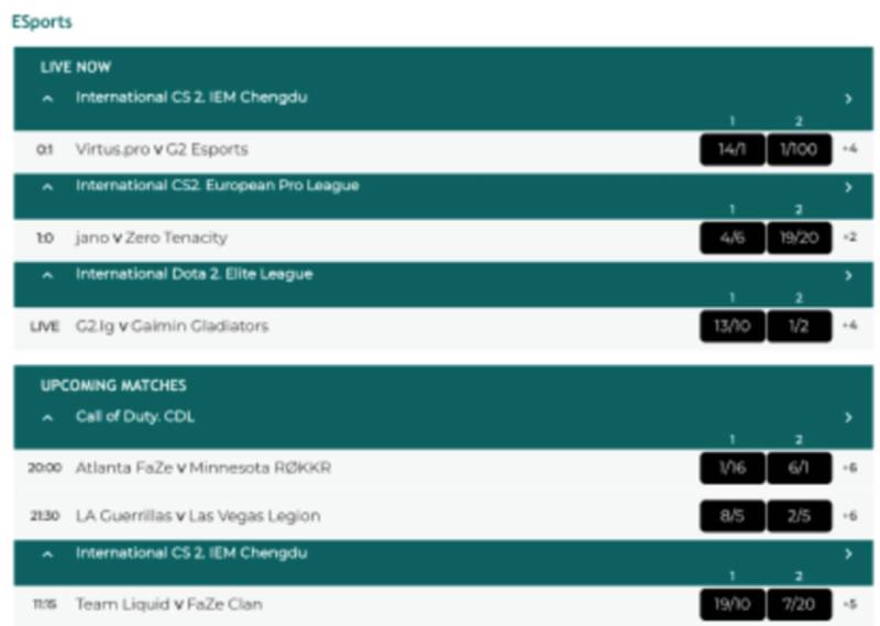 Live-betting và cược trong trận (in-play) tăng mạnh