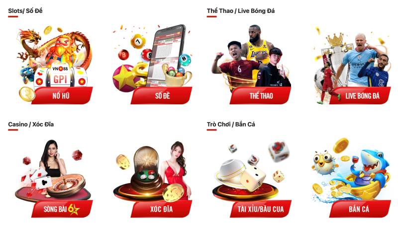 San pham ca cuoc da dang de giu chan nguoi choi cua vn88