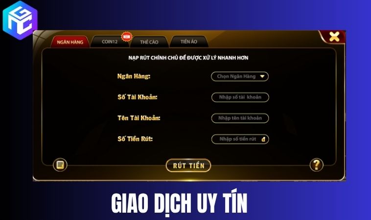 Giao dịch uy tín – Rút tiền trong vài giây